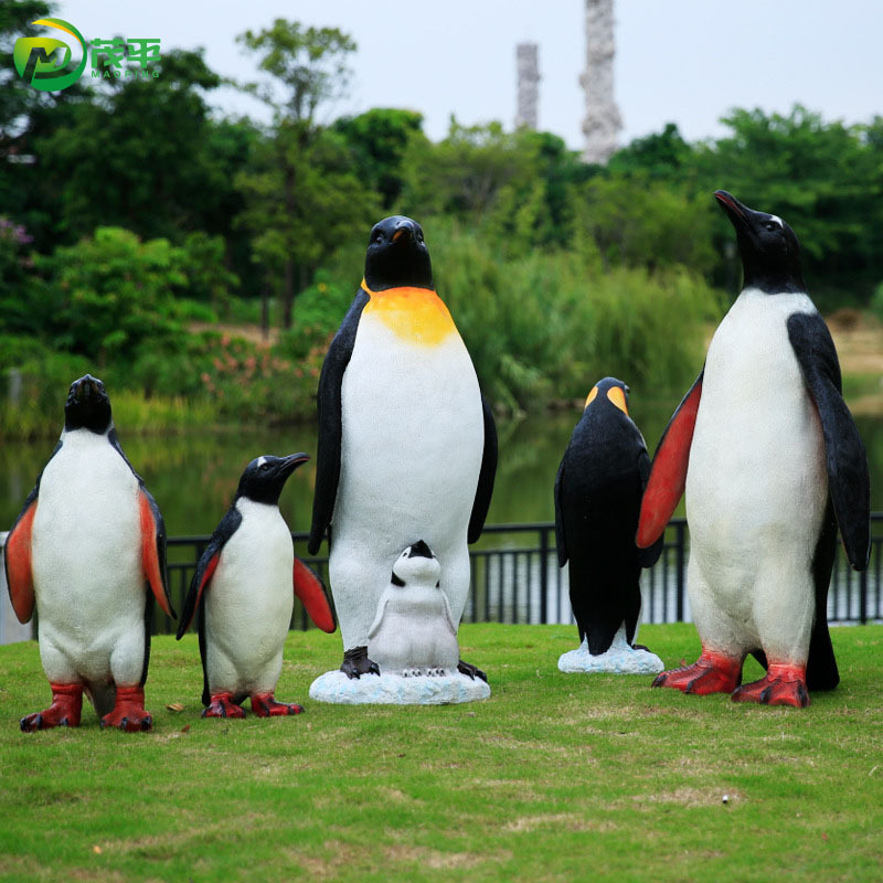 Customization Size Factory Modern Modern Luxury Home Decorations Animal Penguin Fiberglass Sculpture Statue