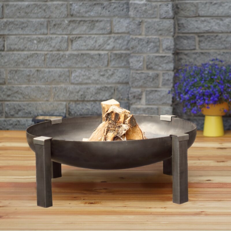 Factory Directly Outdoor Camping Garden BBQ Corten Steel Ball Wood Burning Fire Pit Bowl Corten Steel Fire Pit