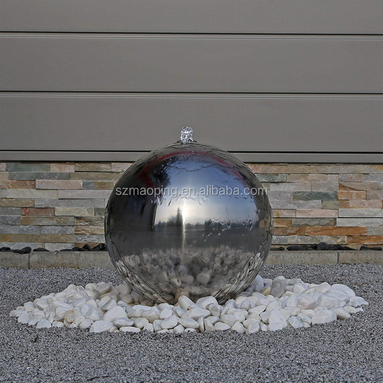 Customization Large Hollow Ball Sculpture Garden Decoration Stainless Steel Sphere Outdoor Water Fountain