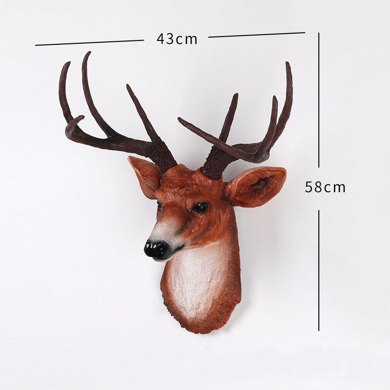 Factory Modern Customization Size Sell Well Modern Luxury Home Decorations Deer Head Animal Resin Sculpture Statue Wall Decor