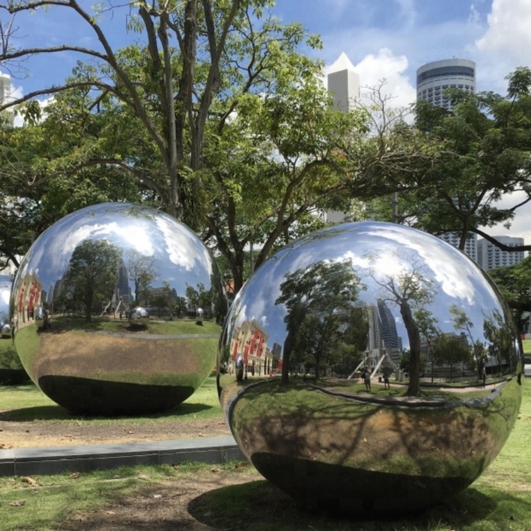 Large Stainless Steel Polished Hollow Garden Decorative Ball Decorative Hemisphere 304 316 Stainless Steel Sphere