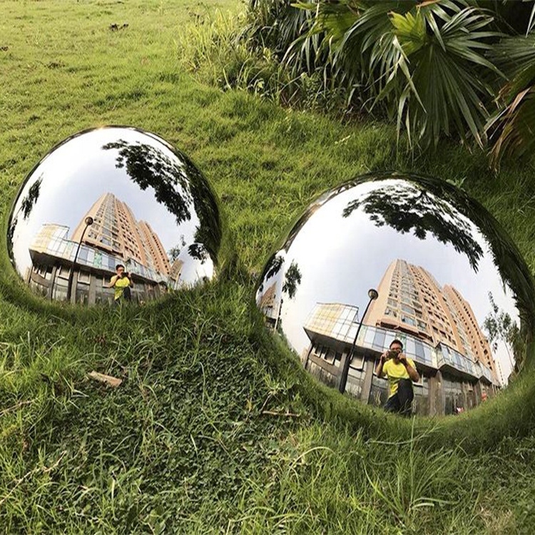 High Quality Polished Hollow Decorative Hemisphere 304 316 Stainless Steel Ball Half Sphere For Garden