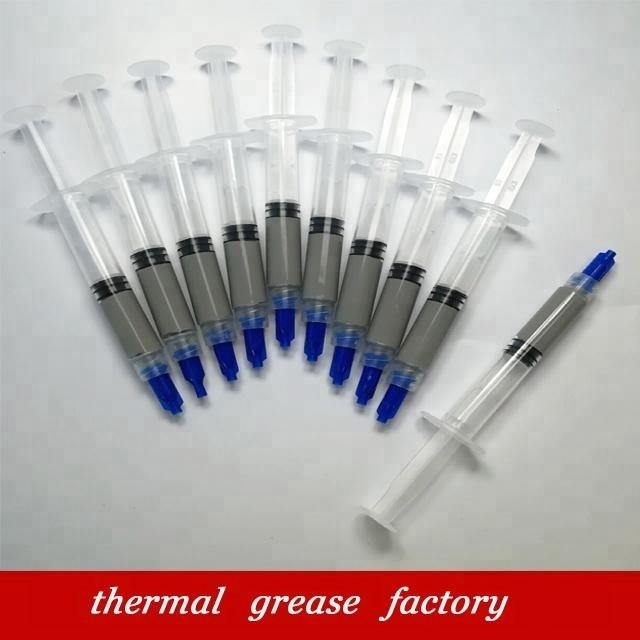 2g 4g 8w 12.8w 15w syringe silicone thermal paste compound grease gray for CPU & GPU support to OEM&ODM