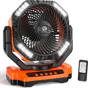 2023 Newest Design 40000mAh Rechargeable Standing Camping Fan with Light Industrial Floor Remote Controlled Fans