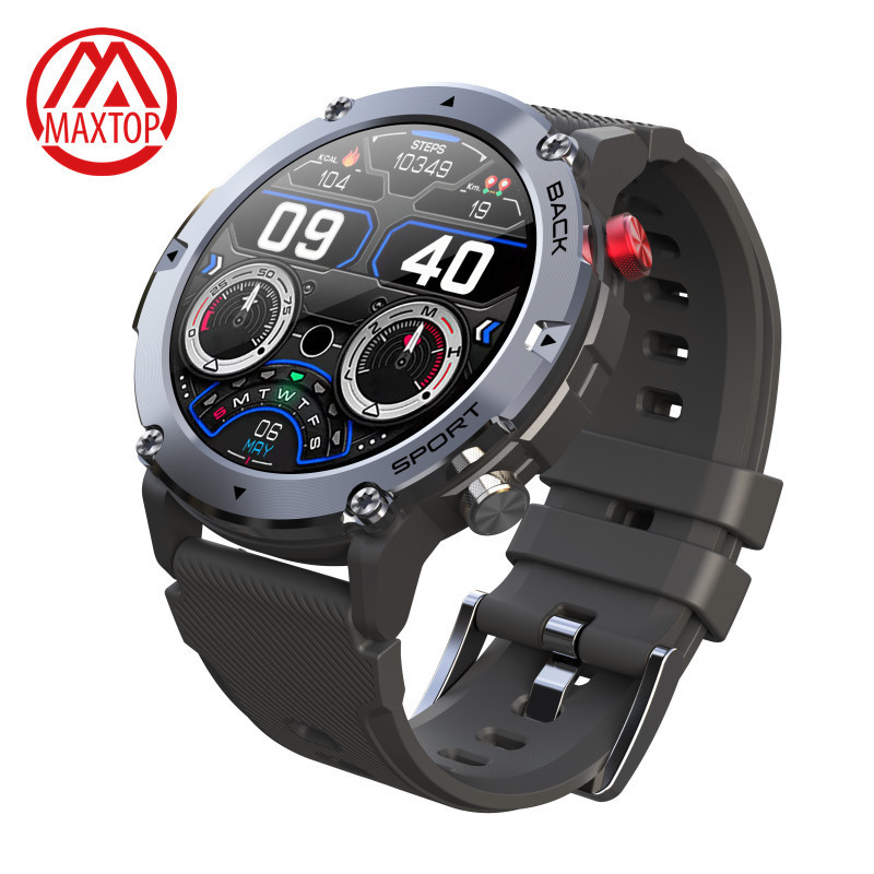 Maxtop Hd Large Screen Outdoor Rugged Fitness Tracker Smartwatch Ip68 Waterproof Bluetooth Calling Sport Smart Watch