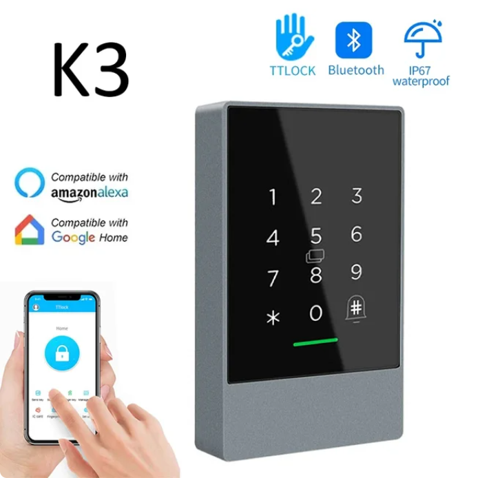 TTLOCK K3/K3F Fingerprint Access Control Door System Opener for Intercom NFC Bluetooth Electric Gate Keypad 13.56Mhz RFID Card