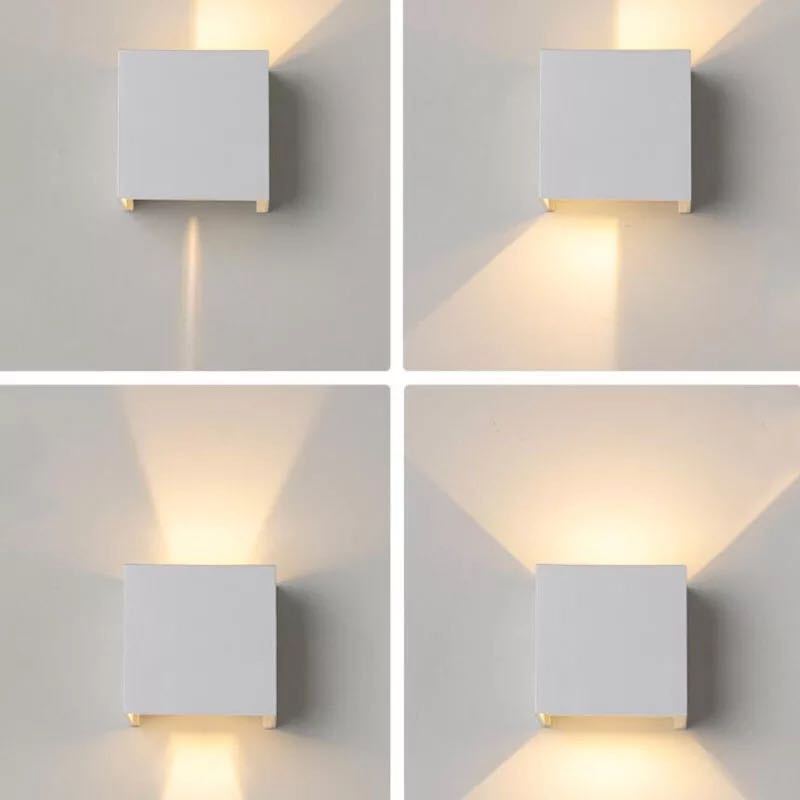 Simple style up down staircase bathroom corner deco fixtures 6w 12w 20w led wall lighting