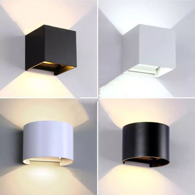 Simple style up down staircase bathroom corner deco fixtures 6w 12w 20w led wall lighting