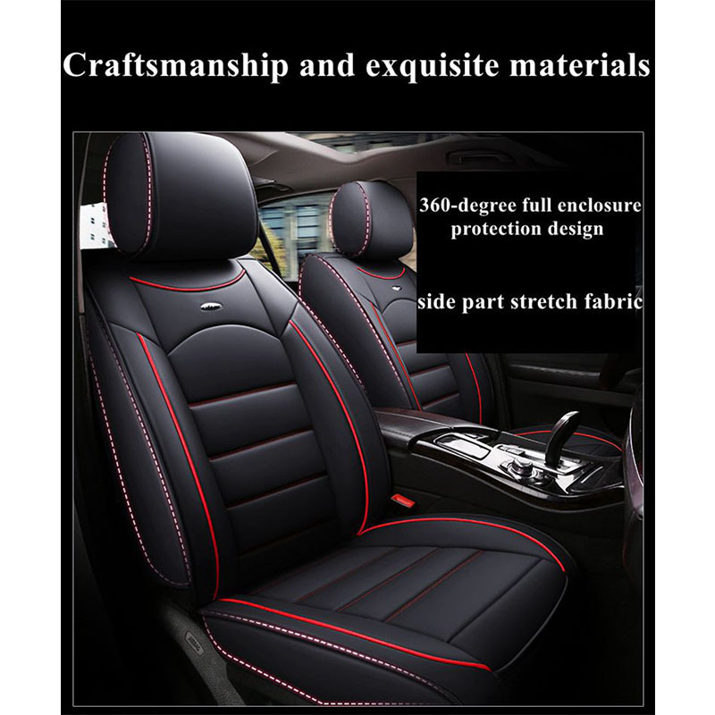 Luxury Universal Leather linen Auto Car Seat Cover full Seat Cover Cushion car accessories