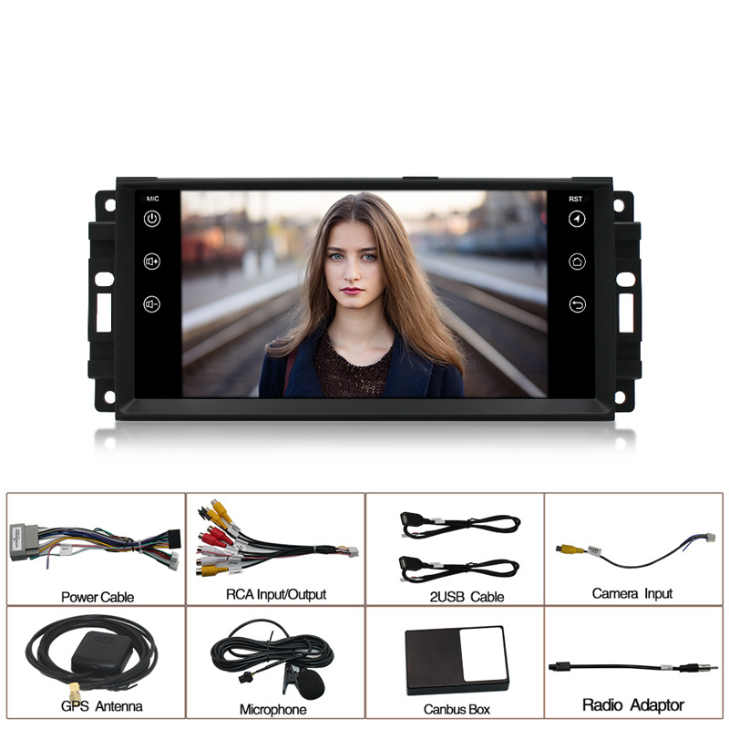 Android 2 Din 7inch Car Radio GPS Player For Jeep Commander Dodge Chrysler Cherokee Compass Liberty Wrangler Caliber Chevrolet