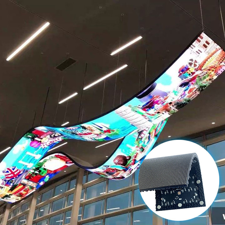 Hot Sale Soft Vertical Flexible Led Display Screen For Indoor Advertising Flexible Led Screen