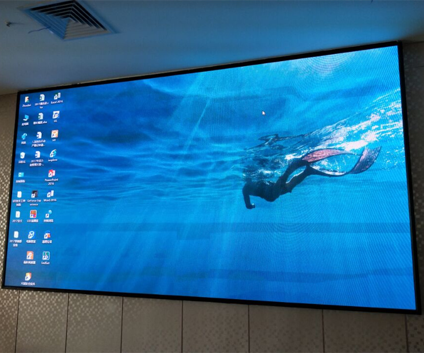 Indoor P2.5 HD LED display screen advertising billboard for fixed on wall meeting room background Video wall big LED TV