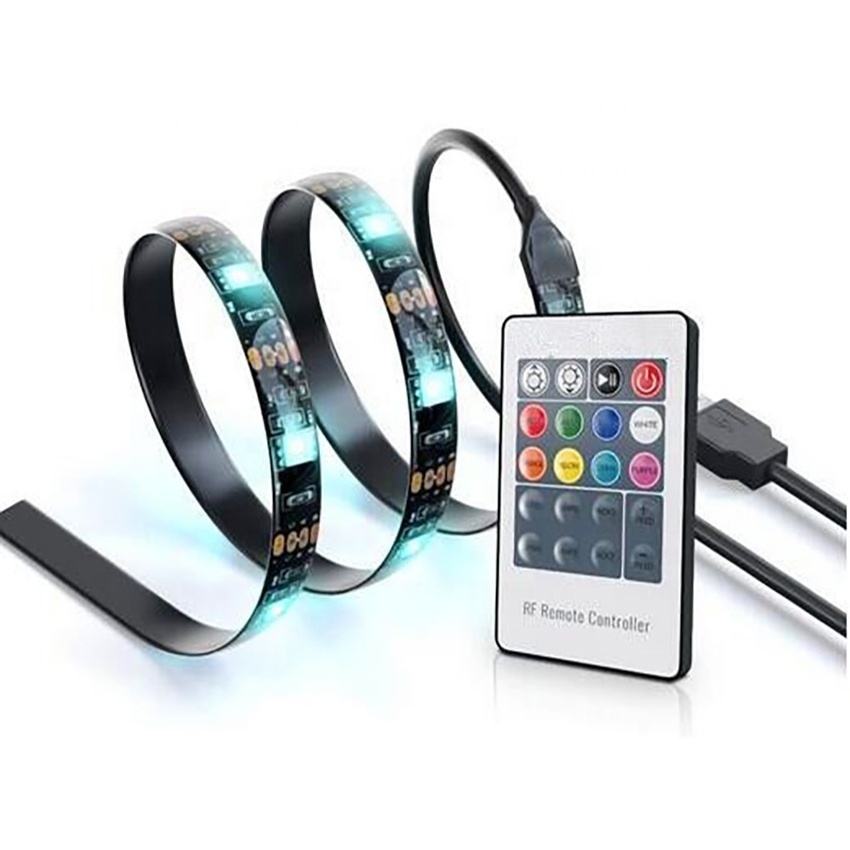 Hot sale KEEN 5V RGB 5050 led TV backlight USB flexible led strip light with remote controller