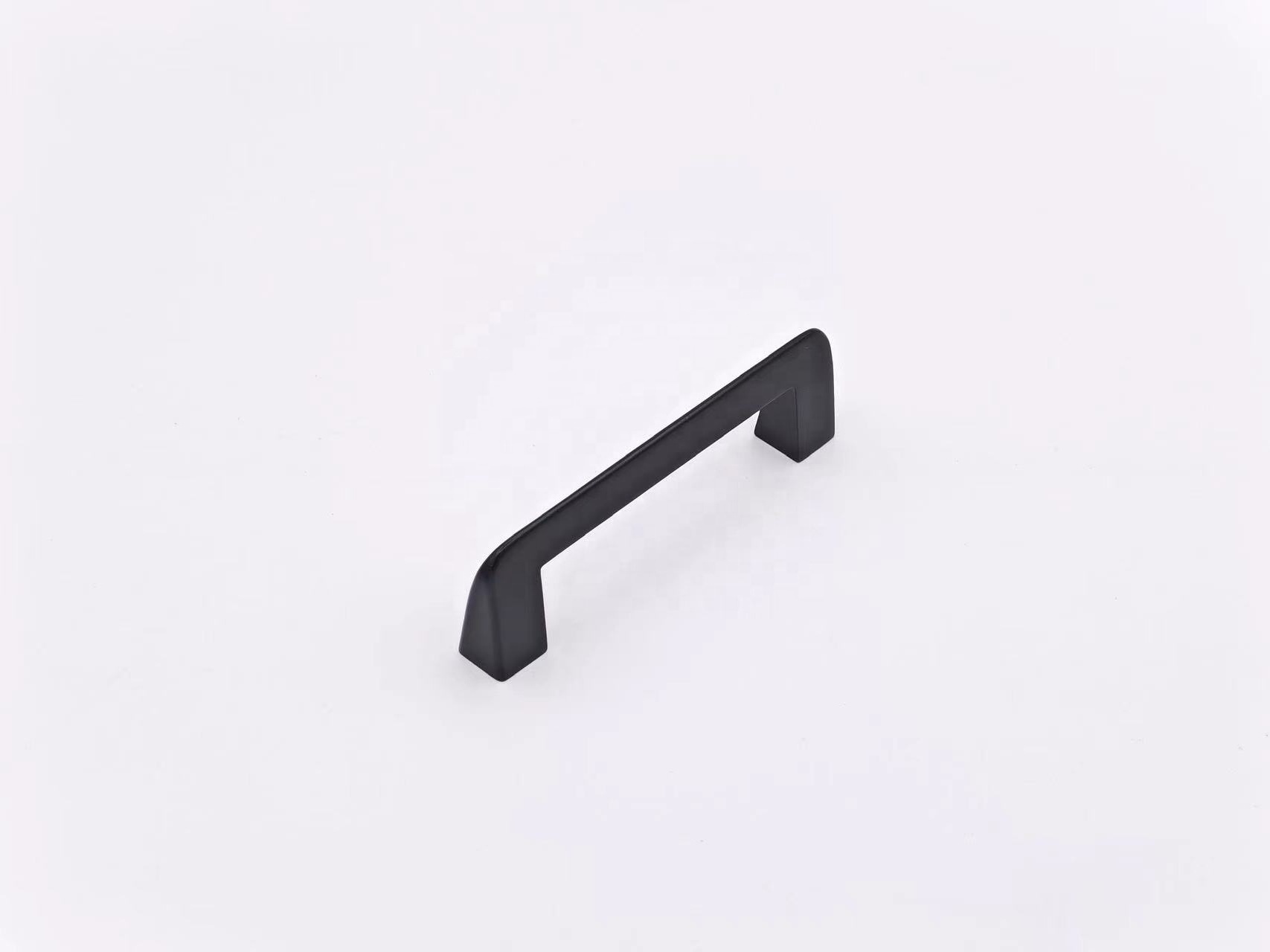 Hot Sales Matte Bedroom Wardrobe Kitchen Large Drawer Cabinet Matte Black Modern Zinc Alloy Furniture Handles