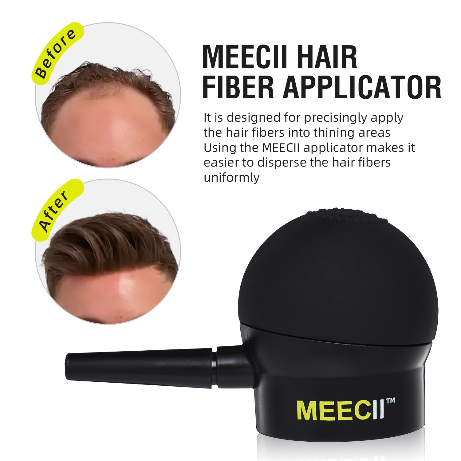 MEECII Hair Fibre Spray Pump Black Plastic Hand Spray Nozzle Hair Fiber Spray Applicator