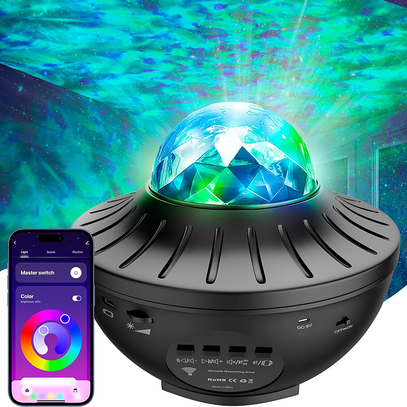 Sky Projector Night Light With Starry Star Water Wave Effect Led Projector Starry Sky Lamp Starry