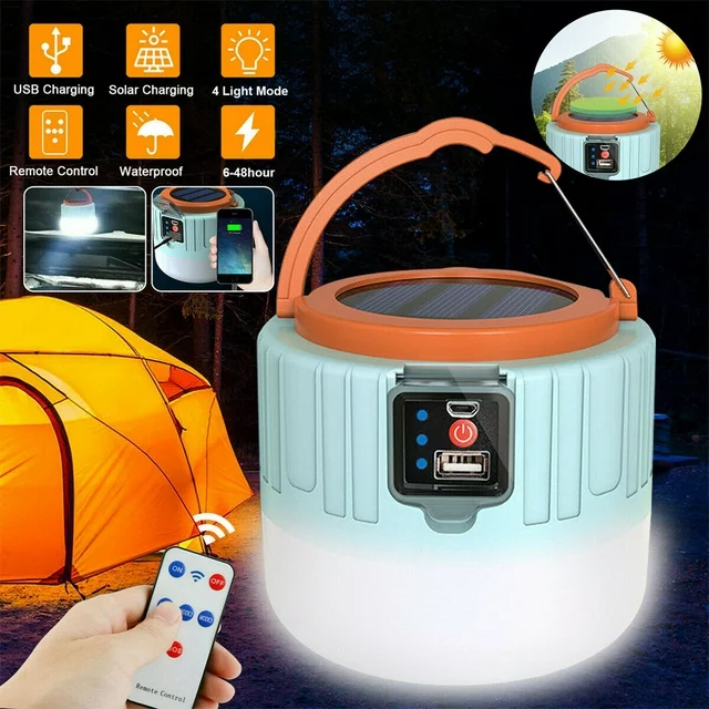 Solar Led Emergency Light Camping ABS Solar Rechargeable Portable Outdoor Emergency Lights