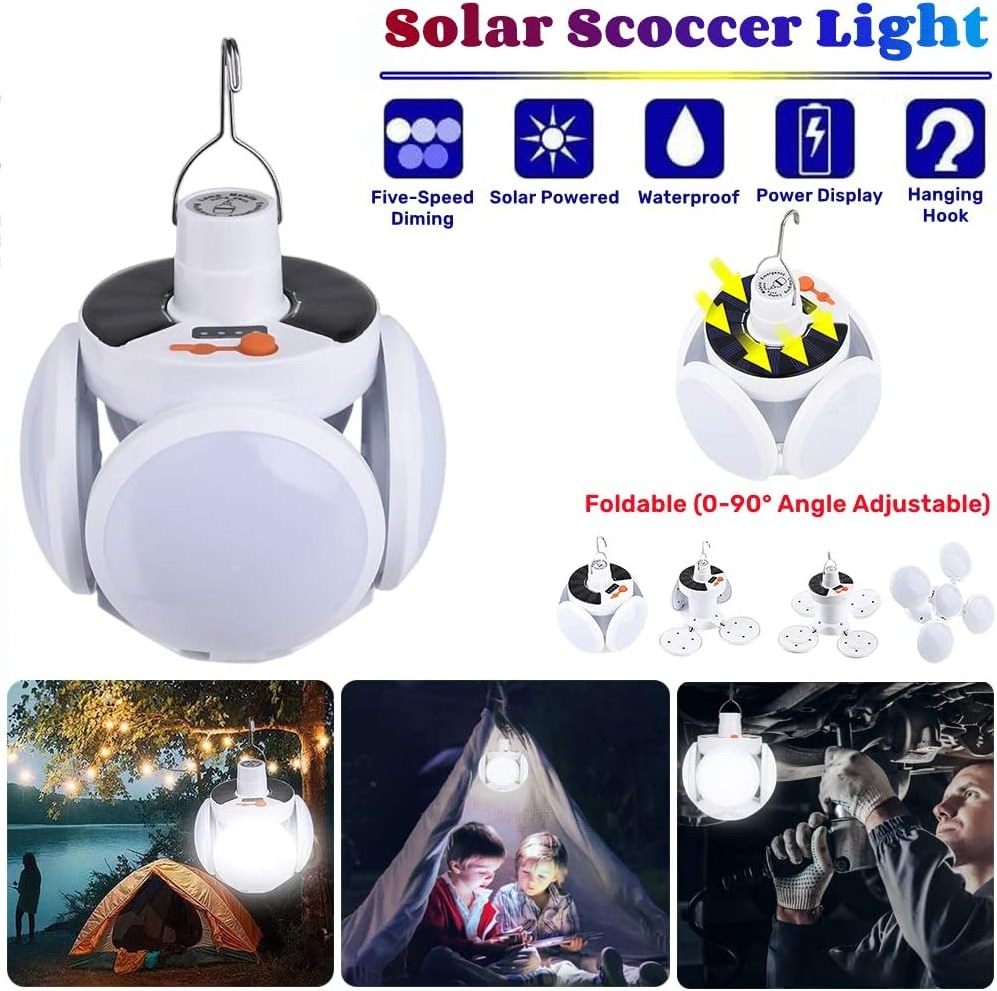 Outdoor Hanging Tent Camping Lamp Solar Rechargeable Emergency 50W Led Camping Lamp