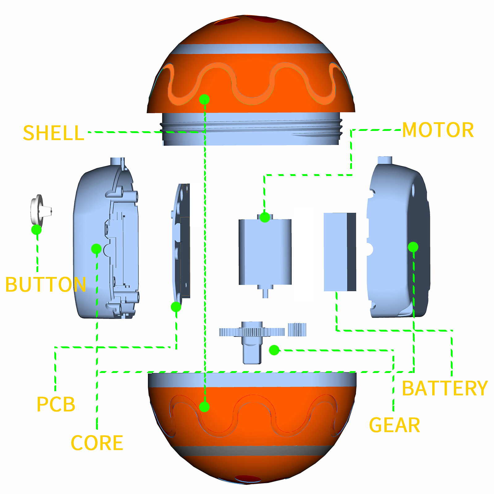 Smart interactive Remote Control Pet Toy Dog Ball USB Rechargeable Funny Electric Automatic Pet Ball LED Light Up Rolling Ball