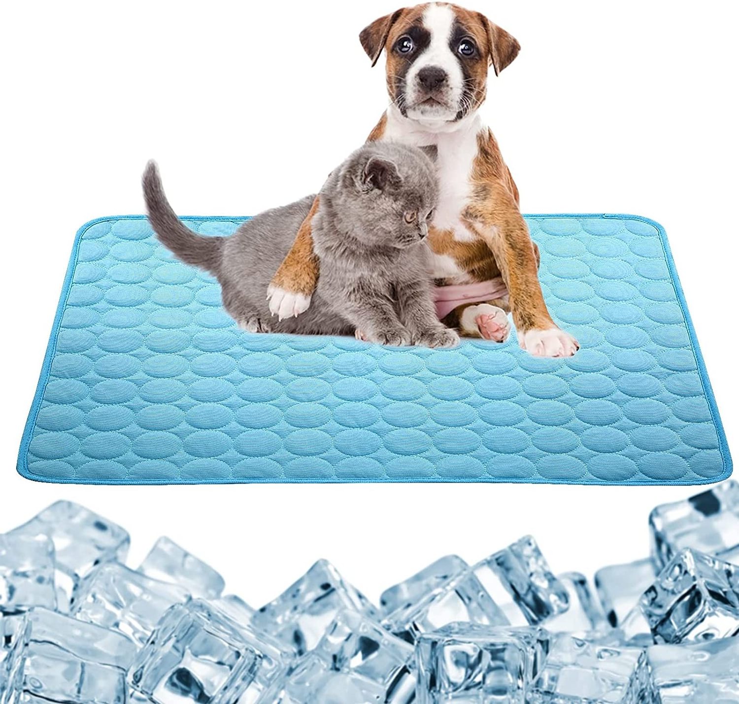 2023 New Ice Silk Summer Cool Cat Pad Bed Breathable Pet Supplies Dog Cooling Mat Training Dog Cooling Puppy Pad Mat