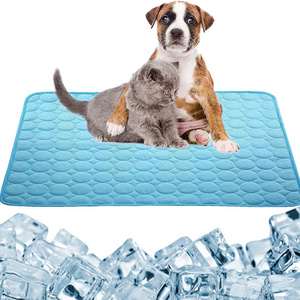 2023 New Ice Silk Summer Cool Cat Pad Bed Breathable Pet Supplies Dog Cooling Mat Training Dog Cooling Puppy Pad Mat