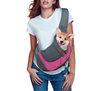 2024 Breathable Dog Carrier Outdoor Travel Pouch Mesh Tote Shoulder Cat Bag Single Comfort Handbag Pet Sling Carrier