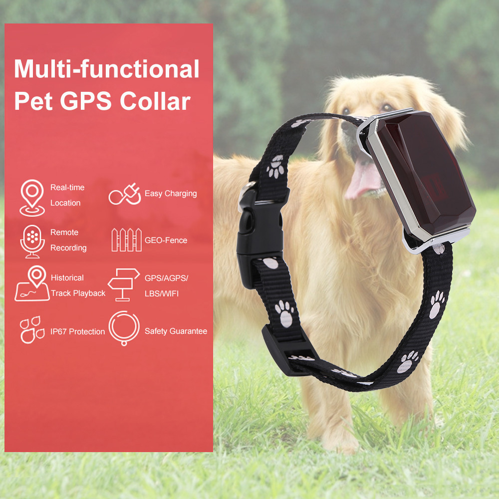 Ip67 Waterproof Pet Mini GPS GSM LBS Dog Tracker Collar Micro Real time Hunting Dog Cat GPS Locator Tracking Device