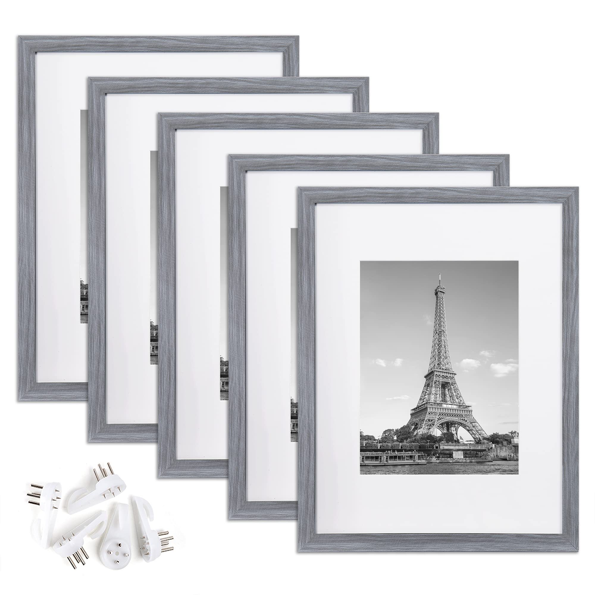 Customizable Size 8x10 Picture Frame Set of 5 Display Pictures Aluminum Alloy Photo Frames