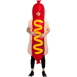 Adult Inflatable hot dog costume cosplay Inflatable Sausage anime costumes Promotional props for burger restaurant