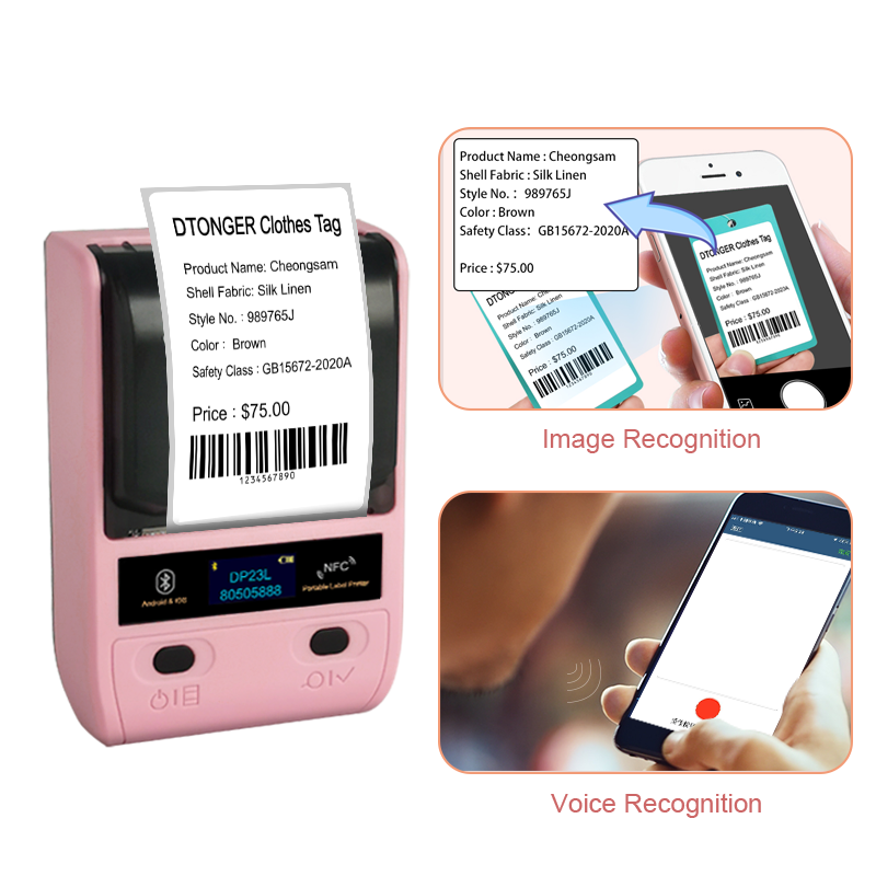 58mm mini portable label sticker printer for barcode sticker printing sticker printer for home and office label printing  use