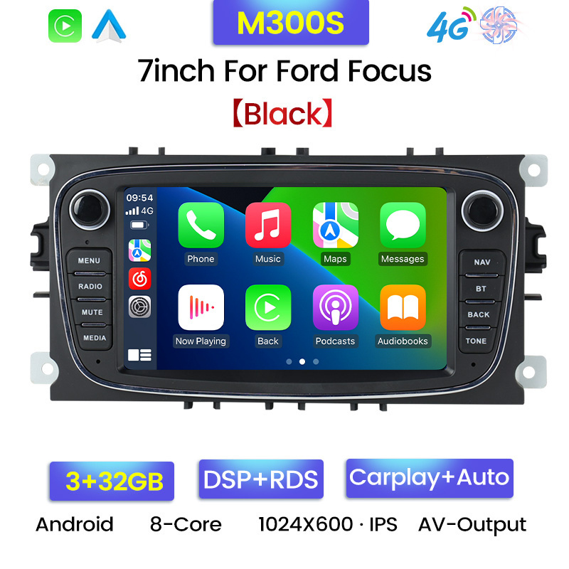 MEKEDE 8core Car dvd player Radio Stereo GPS WIFI Small screen no control machine For Ford Focus NO DVD 7inch