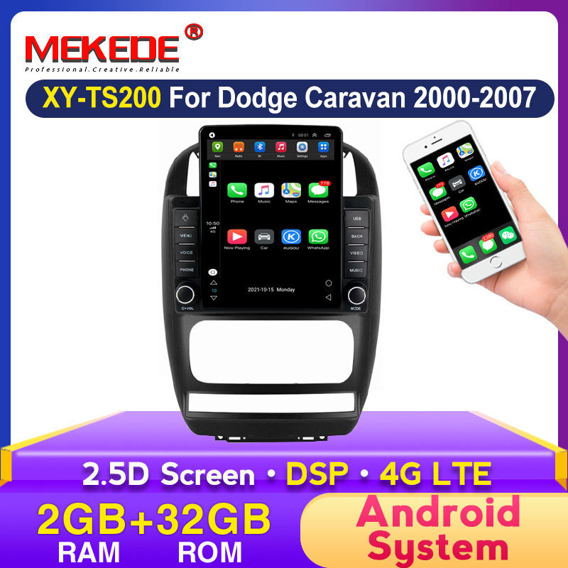 MEKEDE 2GB RAM 32GB ROM RDS AM FM Car Radio multimedia Head Unit For Dodge Caravan 2000-2007 2.5D screen Autoradio NO DVD player