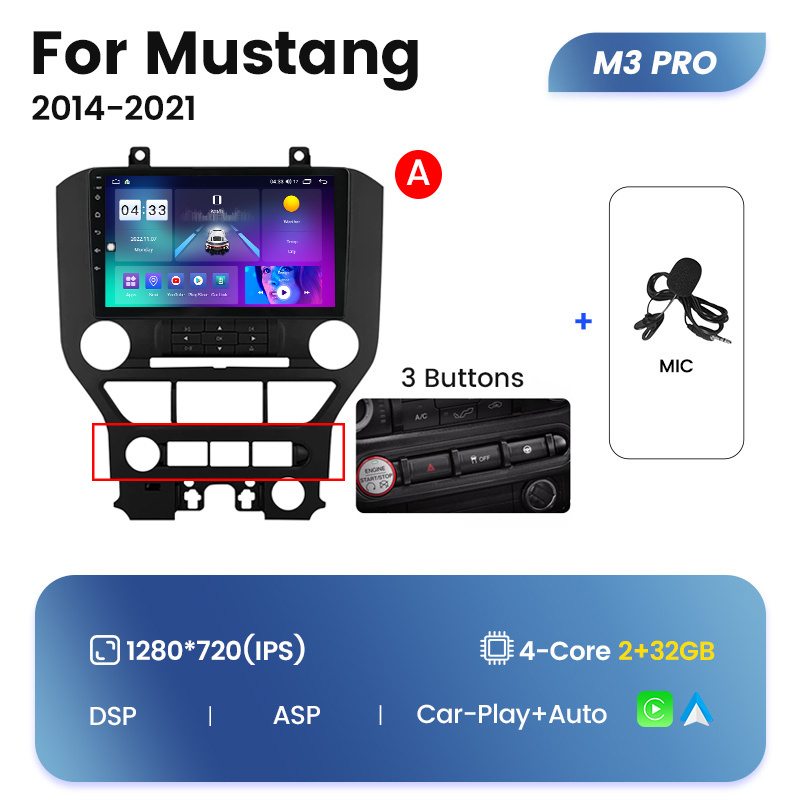 MEKEDE M6 PRO Android 12 QLED Car multimedia audio system car DVD display for Ford Mustang 2014 2021 display for lg t300