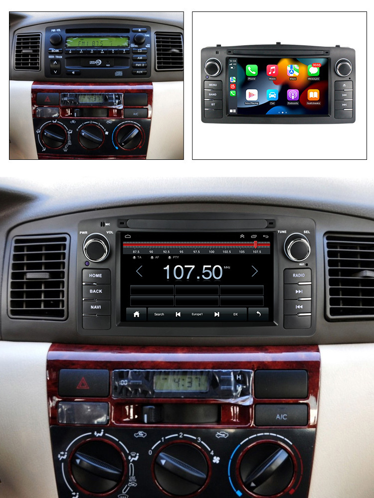 MEKEDE Android auto radio For Toyota Corolla E120 BYD F3 2din car radio audio system for car gps navigation wifi FM RDS