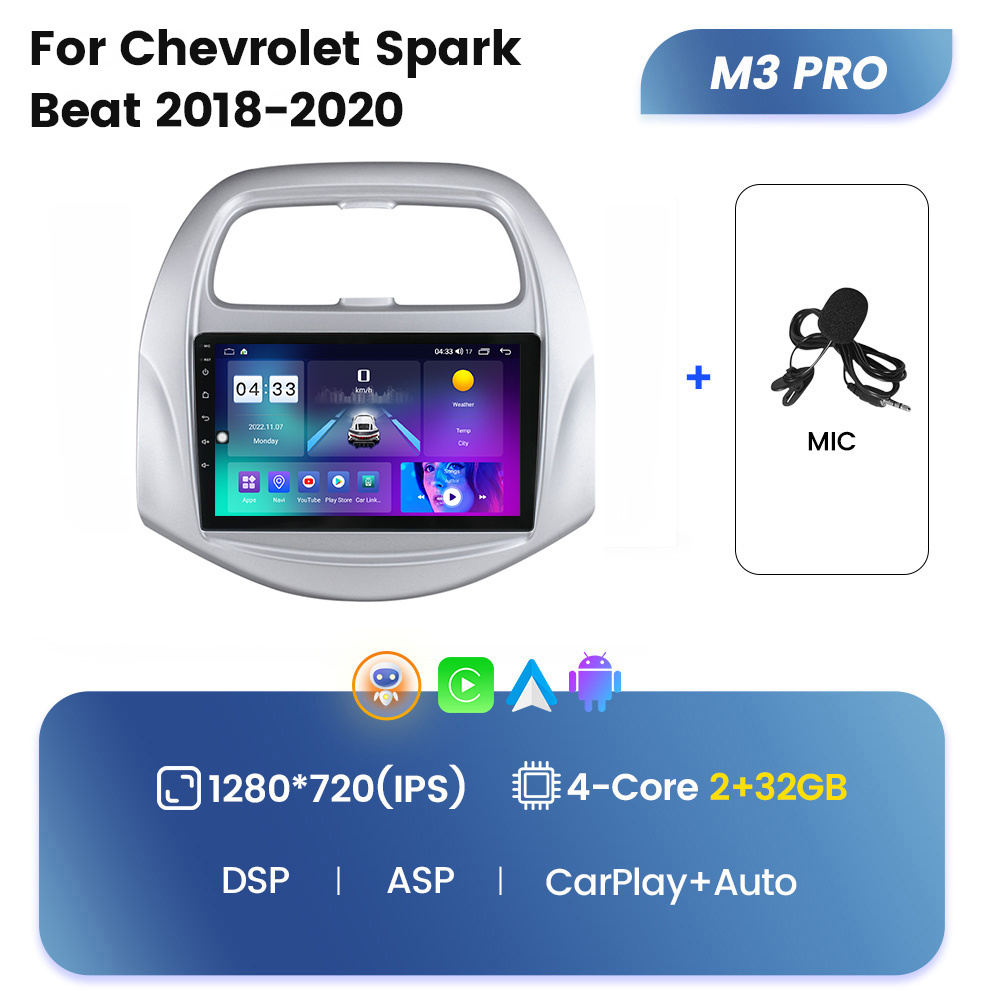 MEKEDE M6 PRO Android 12 QLED Car multimedia audio system for Chevrolet Spark Beat 2018 2020