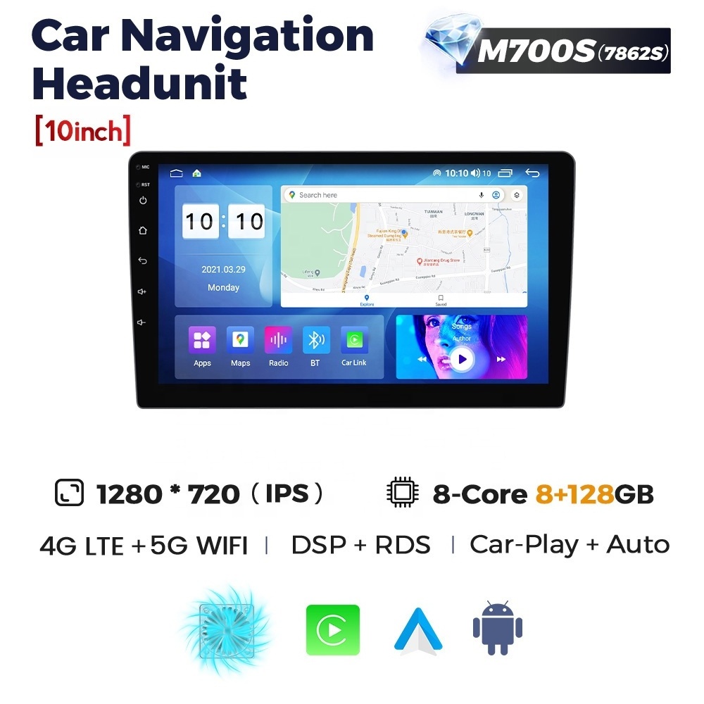 MEKEDE MS Voice Control Android10 8 Core 3+32g 7 inch Car Audio DVD Player For universal all car BT wifi car play 4g