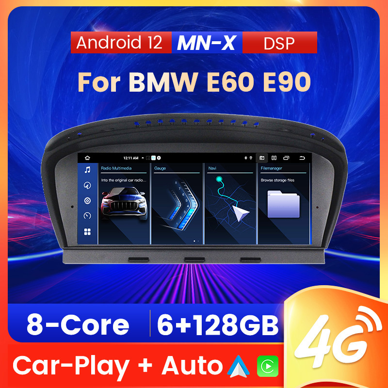 MEKEDE 8.8 inch android 12 Car auto Radio for BMW E60 E61 E62 E90 E92 CCC CIC double din car stereo with bt dsp GPS obd