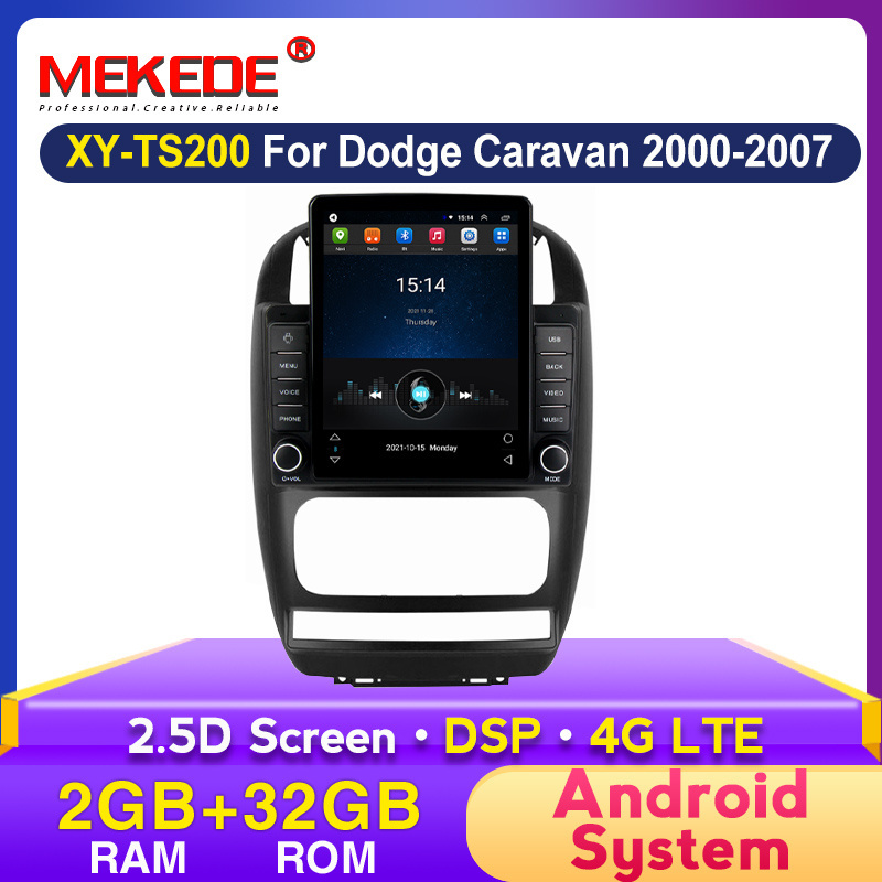 MEKEDE 2GB RAM 32GB ROM RDS AM FM Car Radio multimedia Head Unit For Dodge Caravan 2000-2007 2.5D screen Autoradio NO DVD player