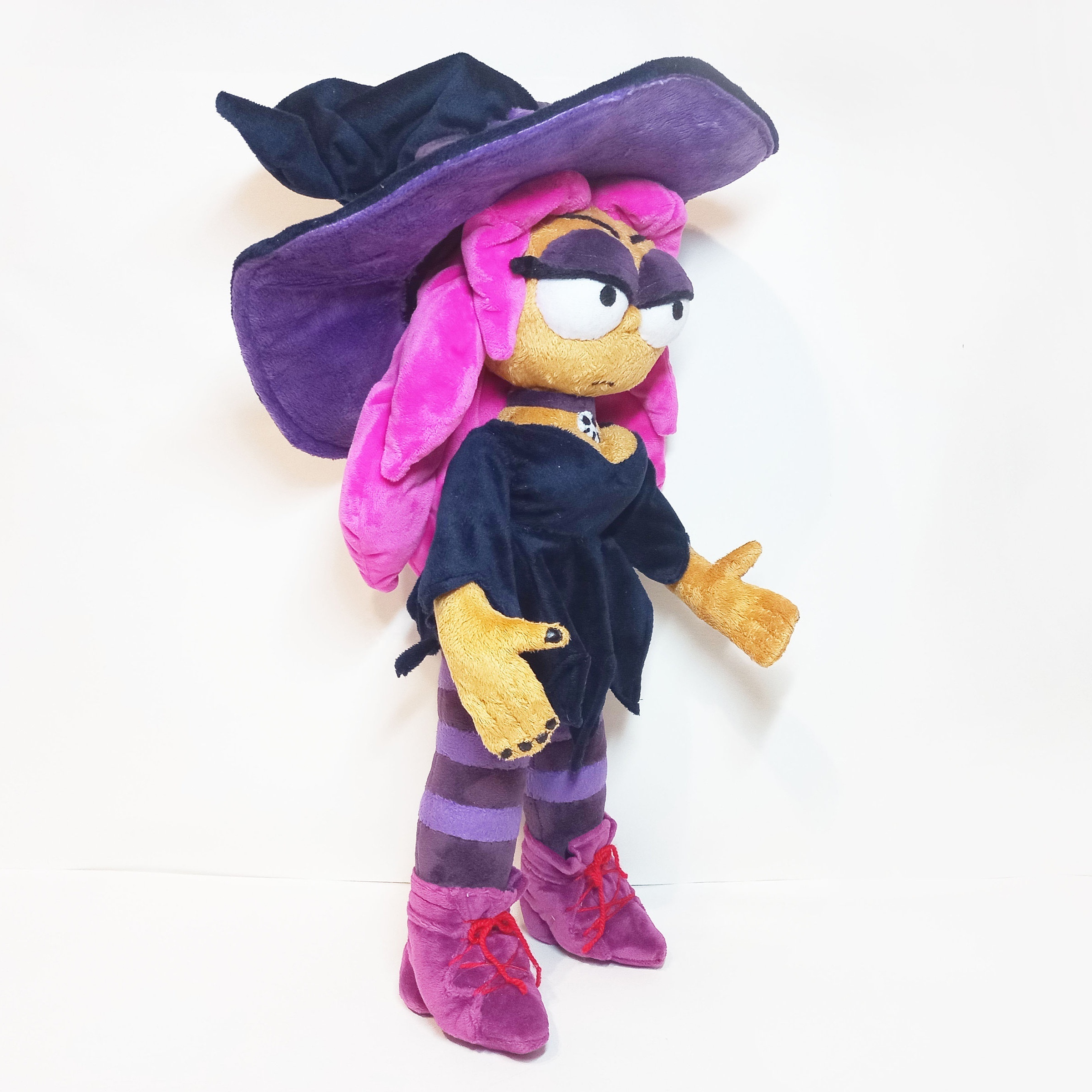 oem personal design 20cm plush doll making with t shirt clothes custom witch plush dolls stuffed for girls gifts supplier