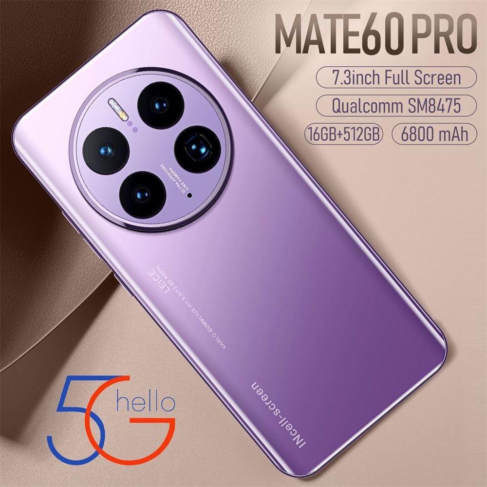 Wifi 3G 4G 5G mate60 PRO MAX 6.8 inch Android 12.0 Smart Phone Face/Fingerprint Unlocked Smart Phone for Sale