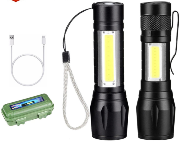 Bright Little Flashlight Spotlight Handheld Led Lamp Rechargeable Mini Led Cob Flash Light USB Torch Flashlight