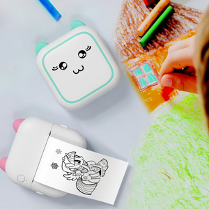 Portable Mini Printer Sticker Maker Portable Wireless Thermal Inkless Pocket Printer Photo Label QR Code Receipt List Printer