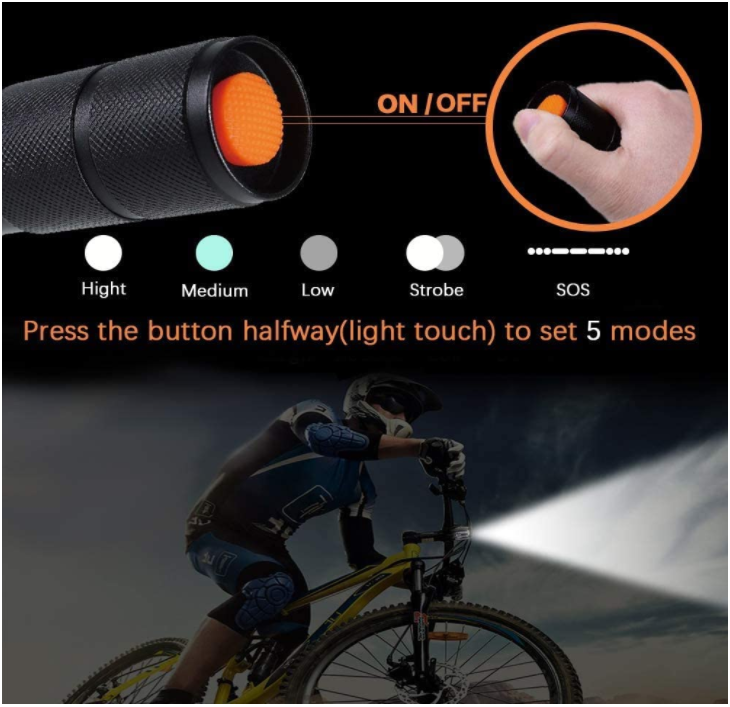 Brightest XML T6 Rechargeable Flashlight Waterproof 1000 Lumen 18650 Battery Tactical Mini Pocket Camping Led Torch Flash Light