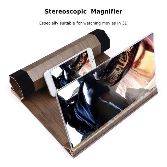 12 Inch Mobile Phone Video Screen Magnifier Stereoscopic Amplifying Glass HD Bracket Amplifier 3d phone screen magnifier