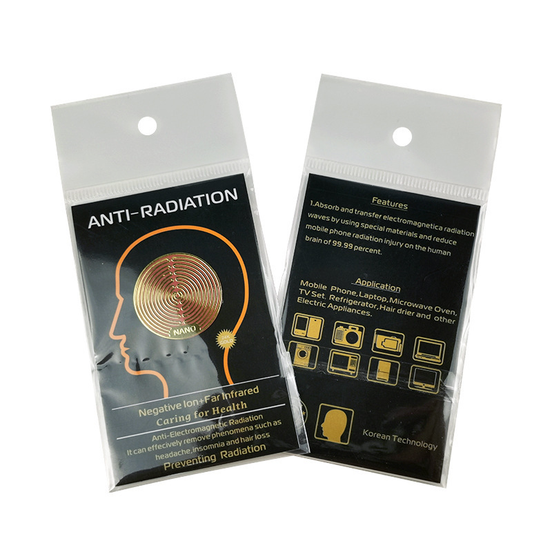 24K anti-radiation energy mobile phone stick negative ion energy anti-radiation stick mobile phone anti-radiation sticker