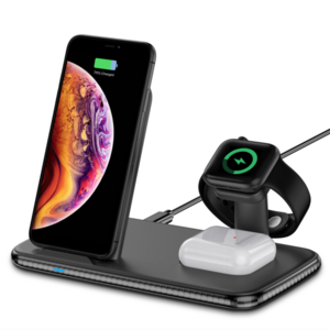 Sell V5 QI Fast charging Dual 2 coils 15W Wireless Mobile Phone Quick Charger Holder Station Stand for iPhone