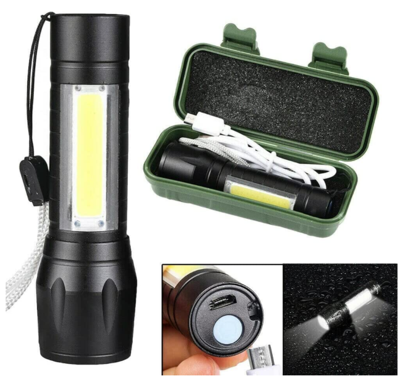 Bright Little Flashlight Spotlight Handheld Led Lamp Rechargeable Mini Led Cob Flash Light USB Torch Flashlight