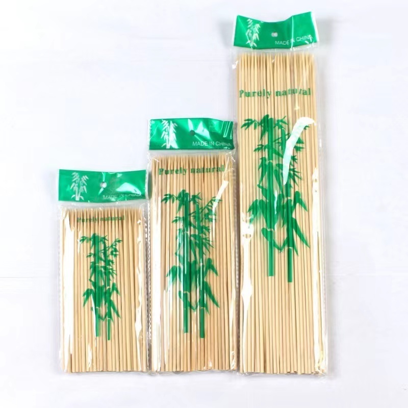 Camping Biodegradable Bamboo Sticks bbq flat stick