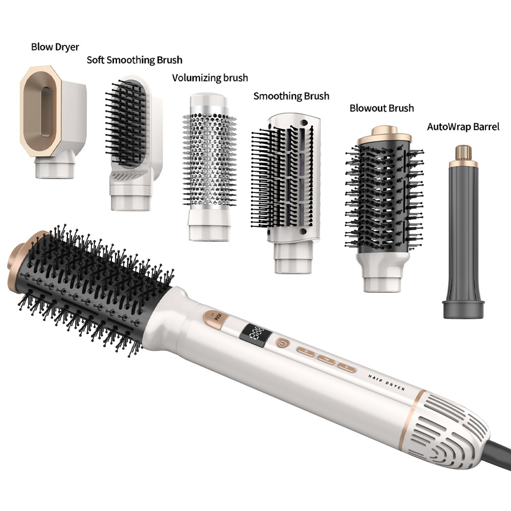 110000 7 in 1auto wrap wholesale strong hot and cold hair dryer hot air brush comb high speed hair dryer