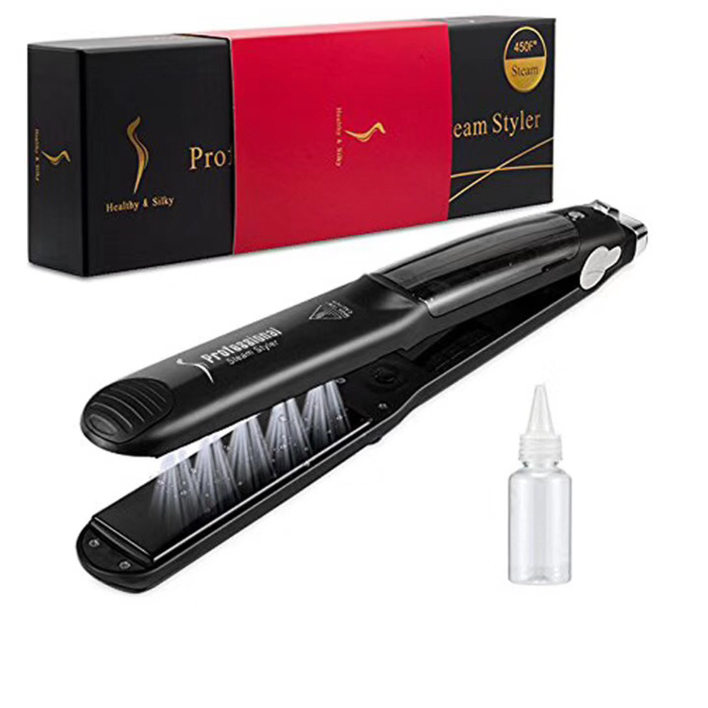 Professional Salon Wet Dry Fast Styler Titanium Ceramic Tourmaline Ionic Flat Iron Steam Hair Straightener